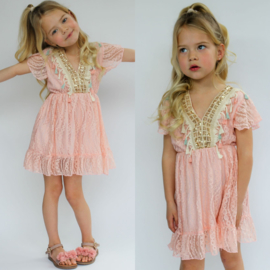 Tassel & Lace dress - Pink