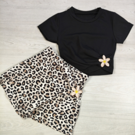 Wild Flower Skort Set - zwart