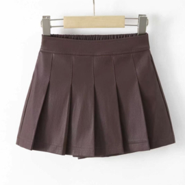 City Chic Leather Skort - bordeaux 