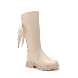 Laced up boots - Beige