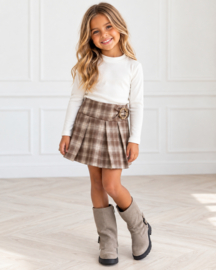 Classic Check Dress - wit