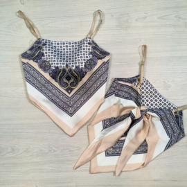 Paisley top - beige (verzenddatum 17 jun)