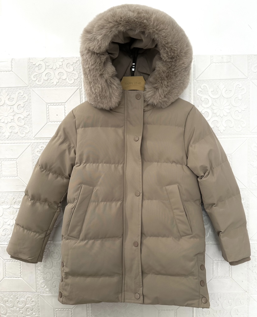 Furry hooded jacket - camel (Verzenddatum 7 augustus)