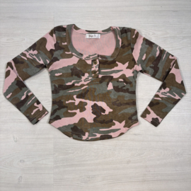 Your Camo Girl Top - roze