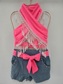 Malibu denim set - roze