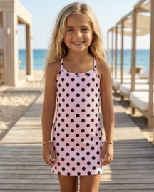 Cute Dot Crossback Dress - roze