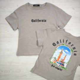 California Backprint Tee  - beige