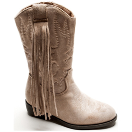 Cowboy fringe boots - Taupe