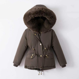 Warm & Girly jacket - bruin (verzenddatum 16 okt)
