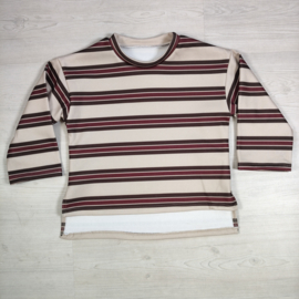 Vintage Stripe Longsleeve - beige/bordeaux