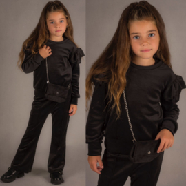 Girly velvet set - black