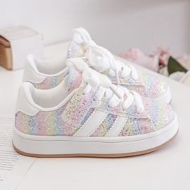 Lovely rainbow sneakers met klittenband