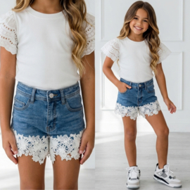 Your Summer Lace Shorts - blauw