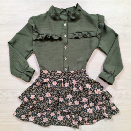 Flower girl set - legergroen