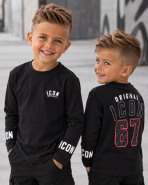 Icon varsity 67 longsleeve - zwart