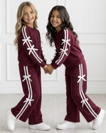 Burgundy Bow Tracksuit