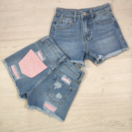 Blush Glam Denim Shorts