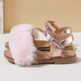 Fluffy sandals - pink