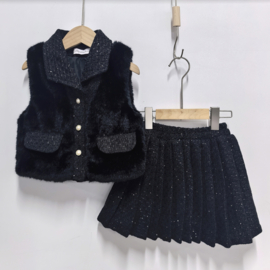 Paris Chic Tweed Set - zwart