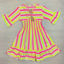 Neon yellow & pink dress