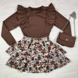 The flower skirt - bruin