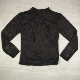 Lace Romance Top - zwart