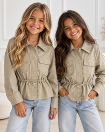 Luxe Leather Look Vest - beige