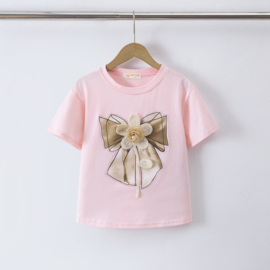 Sienna bow skort set - roze