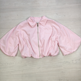 Pink Breeze Cropped Jacket