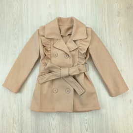 Ruffled Trenchcoat - Beige