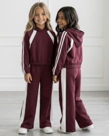 Retro Stripe Flare Set - bordeaux