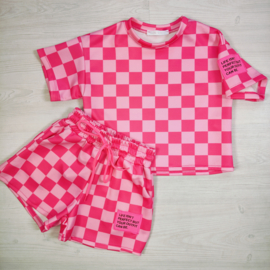 Checkerboard Vibes Summer Set - roze