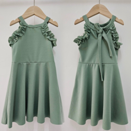 Bow back dress - Green