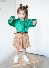 Baby satin bow top