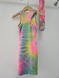 Tie dye summer dress - grey