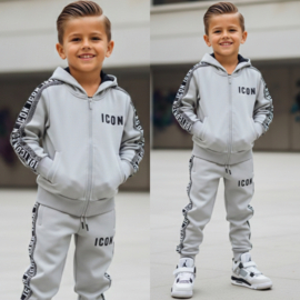 Icon rock on set - grijs