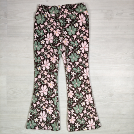 Retro Garden Velvet Flared - groen/zalm (Verzenddatum 22 sep)