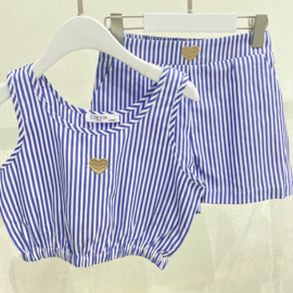 Summer striped set - blauw
