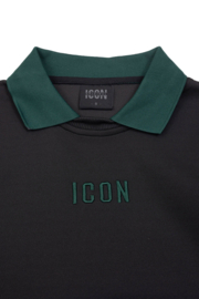 Icon Collar Tracksuit - zwart/groen (verzenddatum 16 okt)