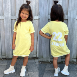 Baseball dress shortsleeves (gepersonaliseerd) - Yellow