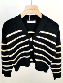 Striped Chic Knit Cardigan