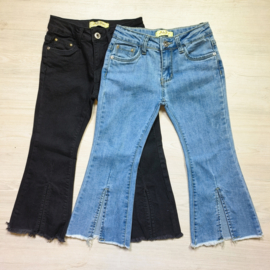 Denim flared met split