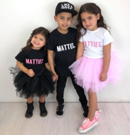 Matties. Pink Shortsleeves - Twinning (gepersonaliseerd)