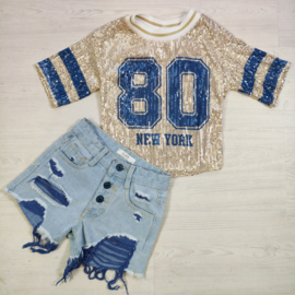 Golden Sequin 80 Tee