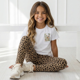 Leopard legging - camel