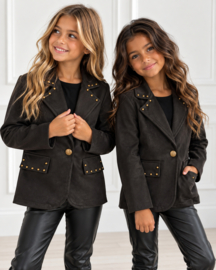 Rebel Stud Blazer - zwart