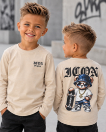 Icon rebel bear longsleeve - beige (verzenddatum 9 okt)