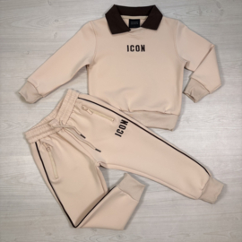 Icon Collar Tracksuit - beige (verzenddatum 9 okt)