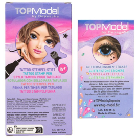 TOPModel tattoo pen met glitter BEAUTY and ME