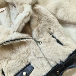 All over fur jacket - beige